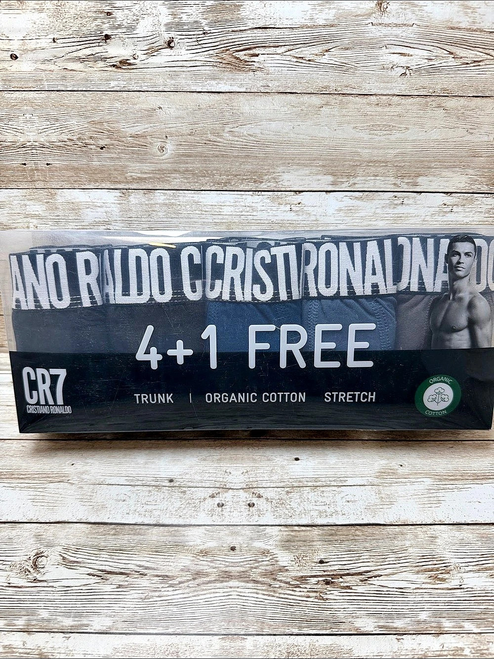 CR7 4+1 Free Trunk Organic Cotton Trunk Set XL NEW